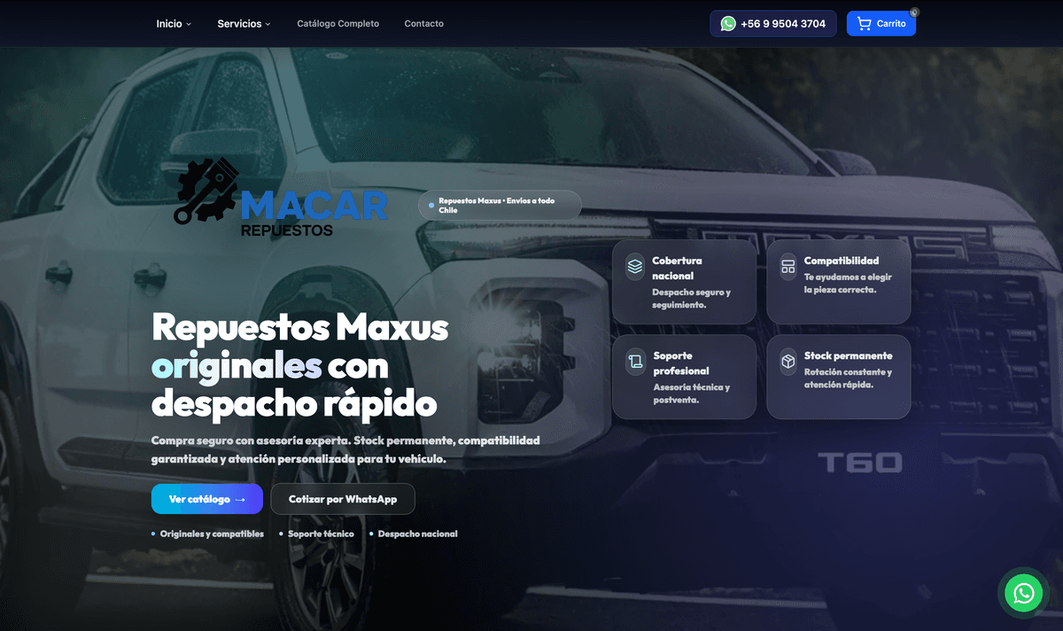 MaCar Repuestos - E-commerce
